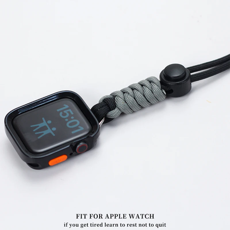 Voor Apple Horloge 41mm 42mm 45mm 46mm 49mm lanyard S10 S9 S8 Ketting koord S7 S6 S5 SE ultra Cover Zakhorloge gevlochten lanyard