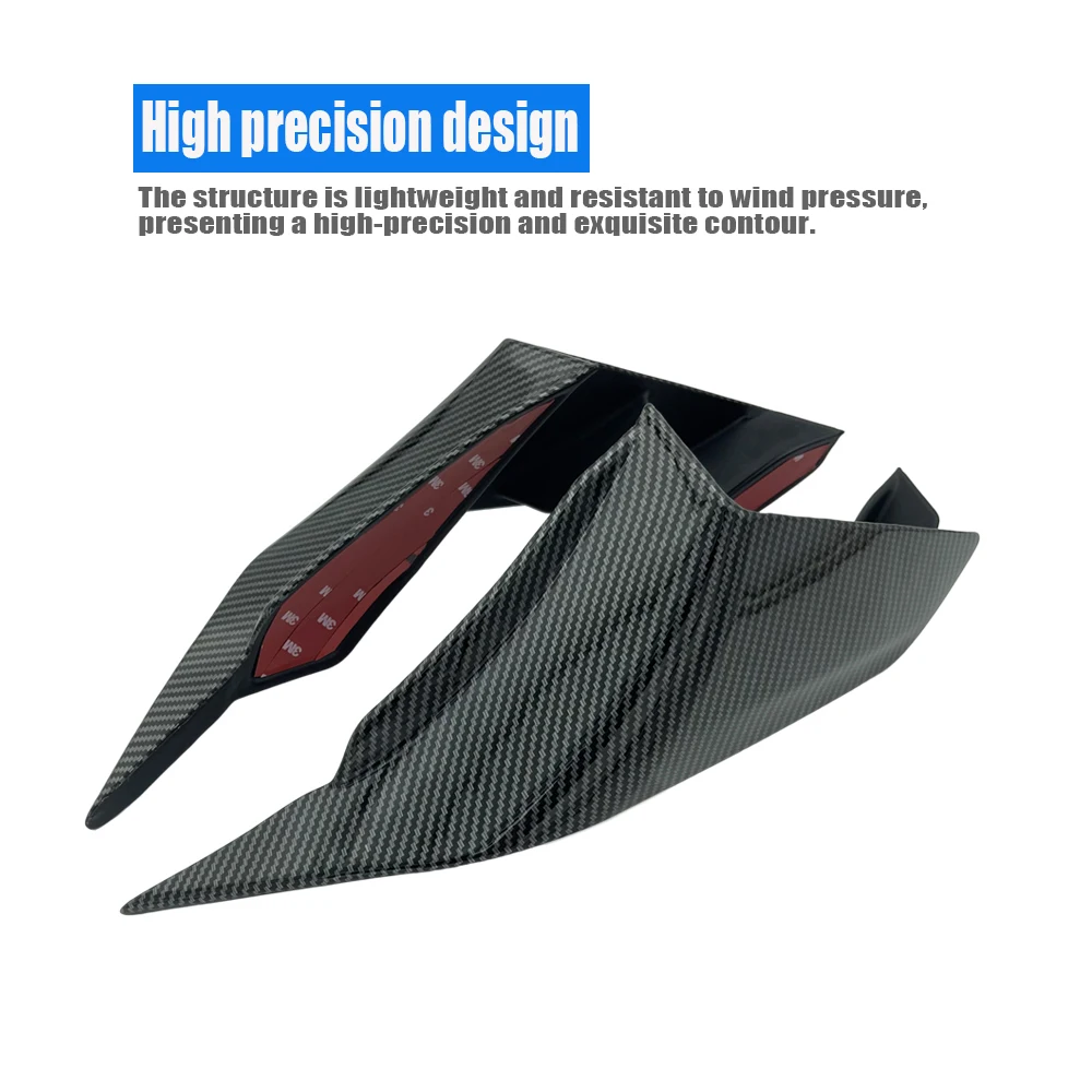 For KAWASAKI ZX-6R ZX6R ZX-636 Motorcycle Carbon Fiber Fairing Components Pneumatic Wing Kit Fixed Wing Fairing Wing 2019-2023