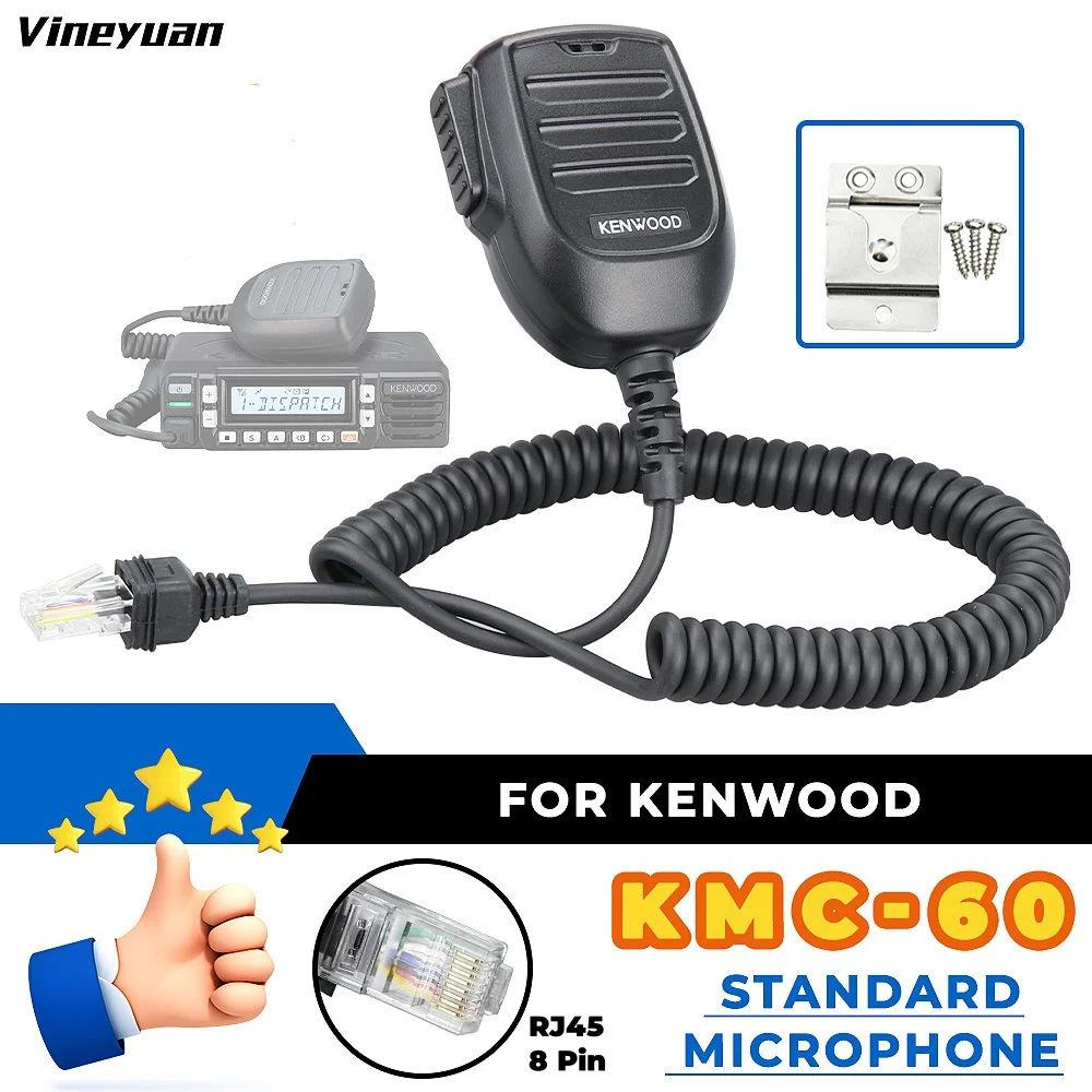 

KMC-60 Hand Standard Microphone for KENWOOD NX-740 NX-840 TK-7302 TKD-740 NX-3720 NX-5700 NX-5800 TK-7360 TK-8360 TKD-740 Radio