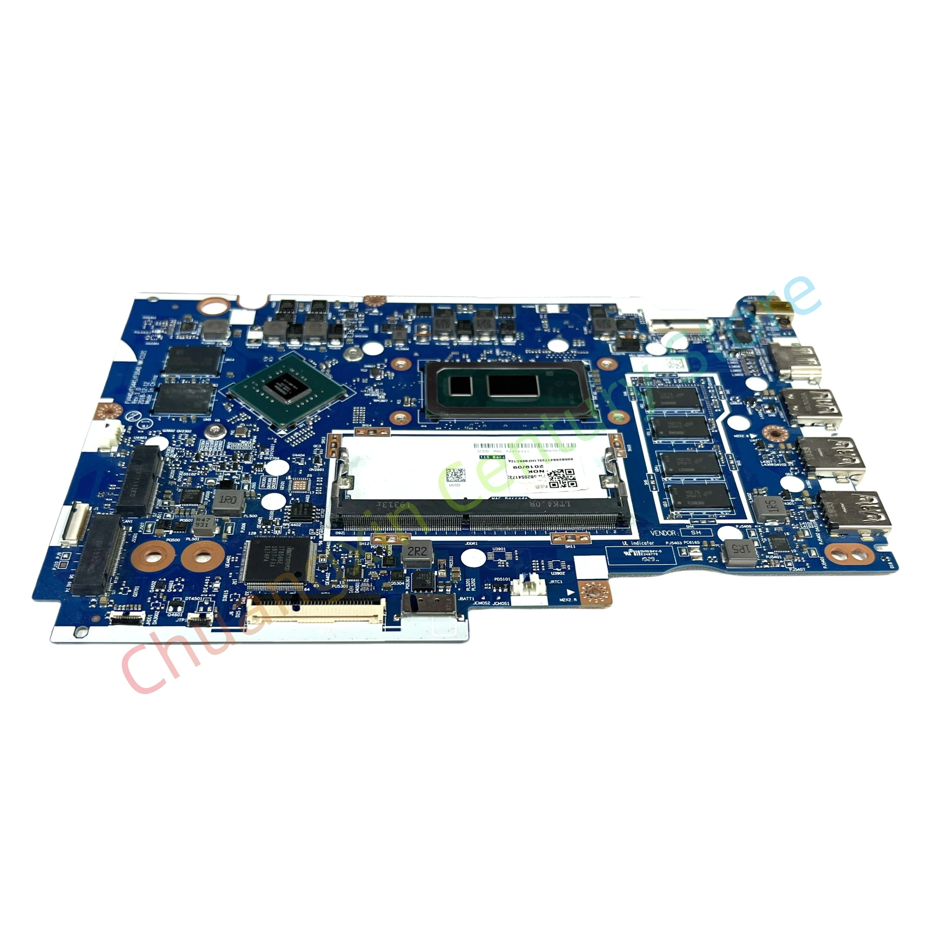 Placa-mãe NM-C121 para Lenovo IdeaPad S145-14IWL V14-IWL S145-15IWL V15-IWL CPU de laptop: 5405U I3 I5 I7-8TH GPU RAM: 4G