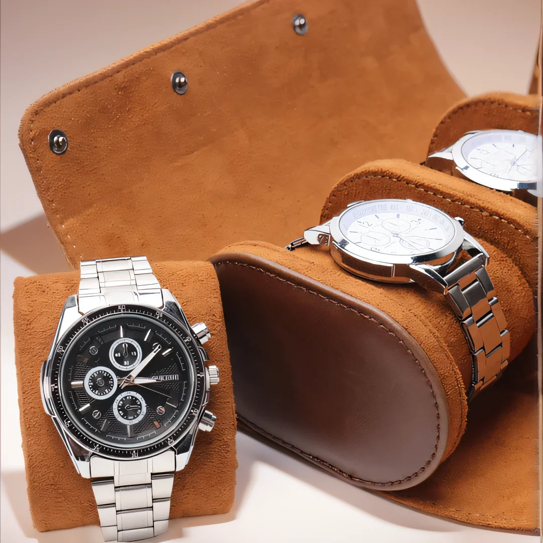 

Exquisite large-capacity leather and velvet watch storage box, a must-have for home and travel