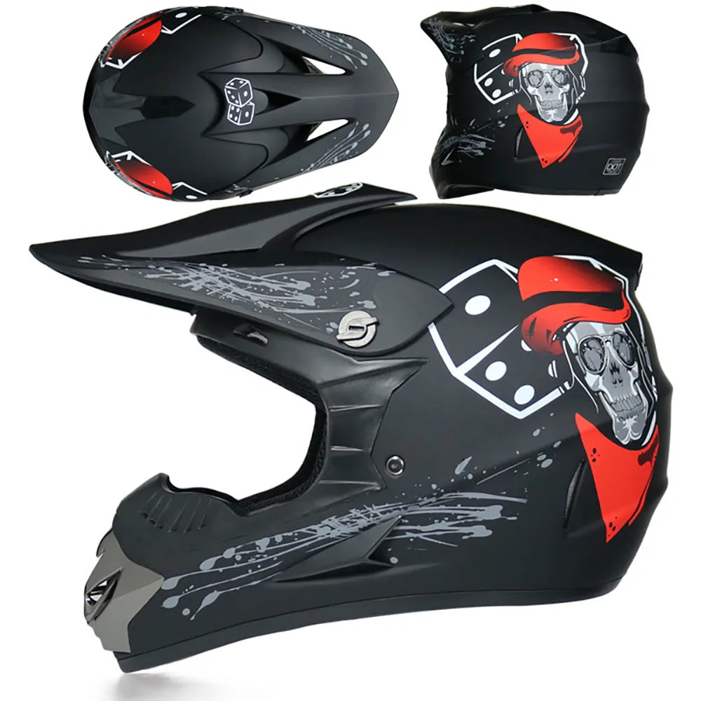 Caschi da moto per uomo Casco da moto Maschera a pieno facciale Casco Design a doppio specchio Casco da moto da uomo Accessori da moto