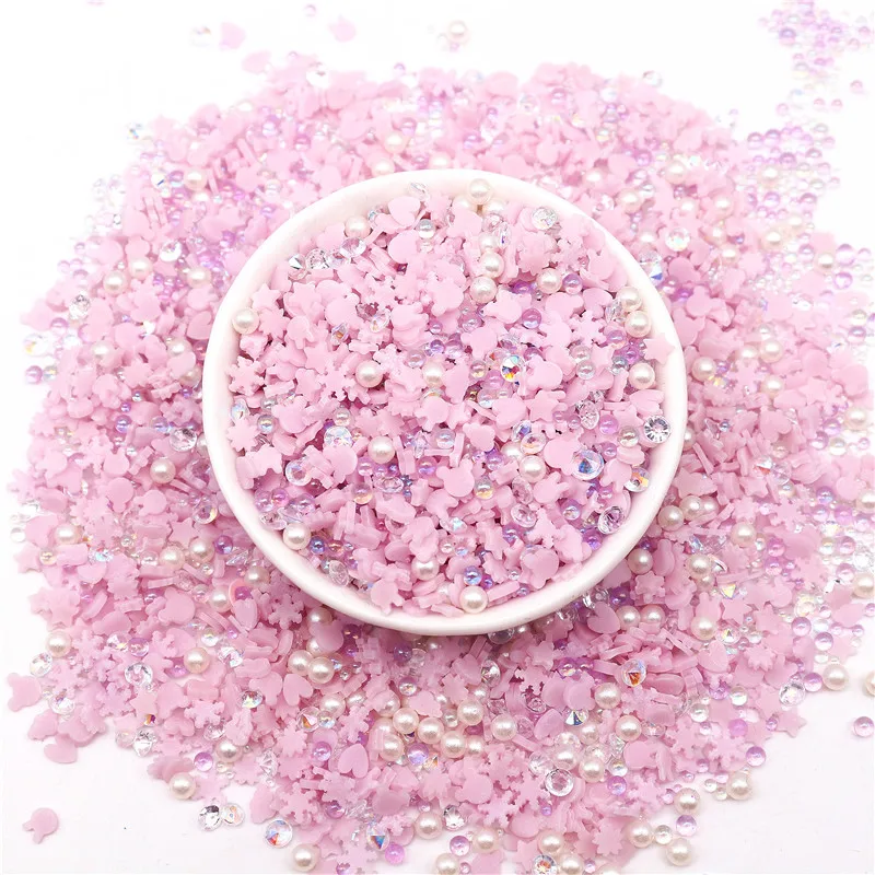 5mm Luminous Polymer Clay Sprinkles Beads Diamonds Clay Slices MIX Sprinkles Soft Pottery for DIY Crafts Filling Accessories