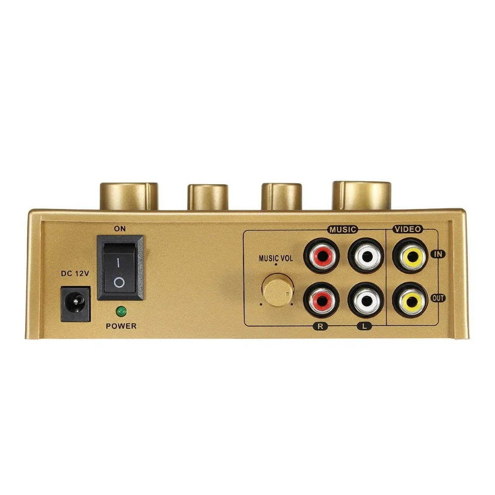 Nuovo portatile professionale Mini Karaoke Mixer Audio microfono amplificatore di missaggio Audio doppio ingresso Mic preamplificatore per famiglia KTV