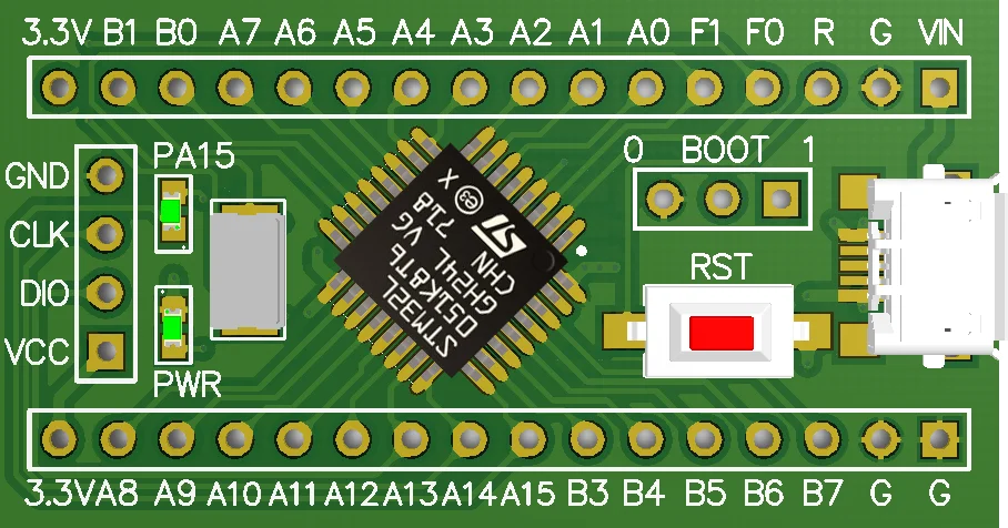 Stm32l051ระบบขั้นต่ำ Stm32l051k8t6 Core Board ใหม่ Arm Development Board การใช้พลังงานต่ำ