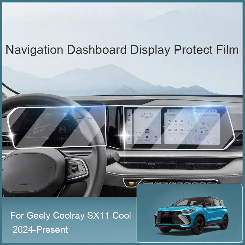 

For GEELY COOLRAY SX11 2024-2025Car GPS Navigation Screen Protect Glass Film Auto Dashboard Display Tempered Sticker Accessories
