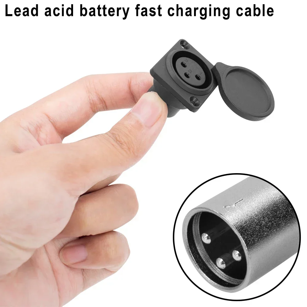 3-Pin-Batterieladegerät-Anschluss Inline-Steckverbinder Buchse, Elektroroller E-Rollstuhl Ladeadapter für Innuovo Wisking – Detail 4