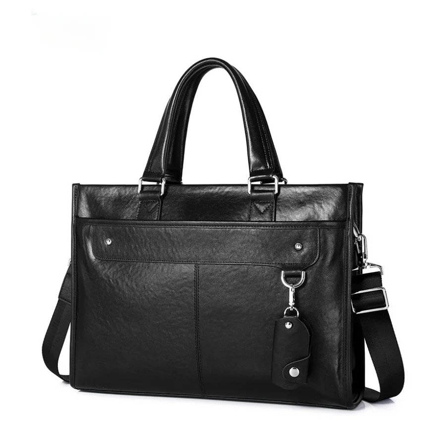 

Оптовая продажа 15,6-дюймовая деловая сумка для ноутбука, мужские портфели из натуральной кожи для компьютера и ноутбука