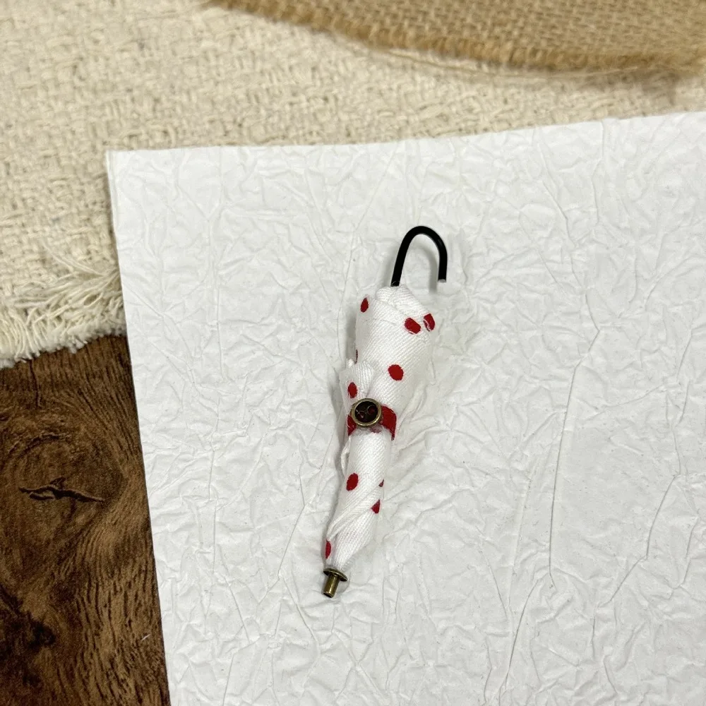 Cute Polka Dot Mini Umbrella Decoration 5cm DIY Decoration Props Handmade Miniature Umbrella for BJD