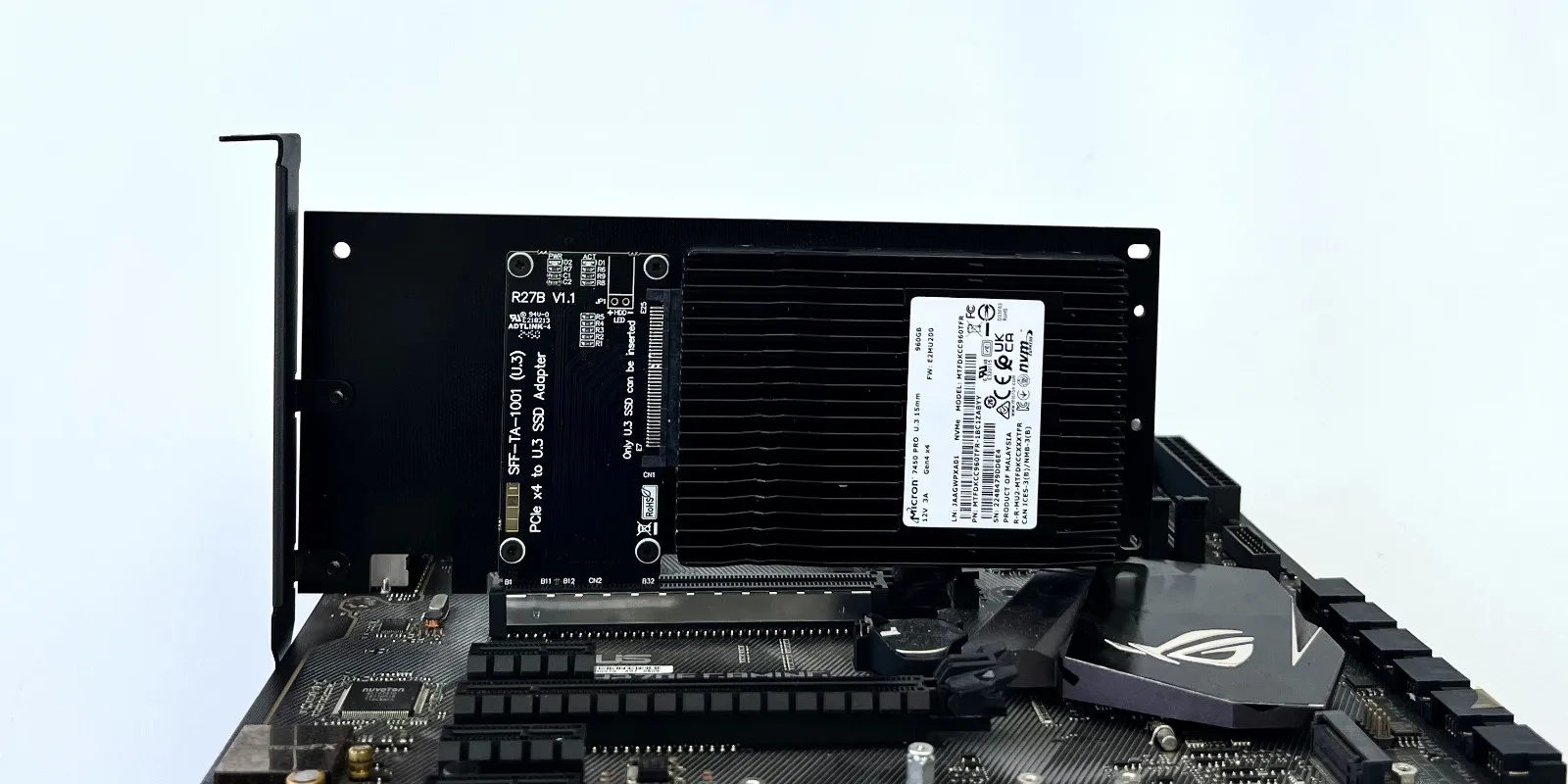 ADT PCIe 5.0 X4 zu U.2 SFF-8639 / U.3 SFF-TA-1001 / E1.S E3.S SFF-TA-1002 Adapterkarte PCI-E Gen5 X4 zu U.2 U.3 SSD-Erweiterung – Detail 12