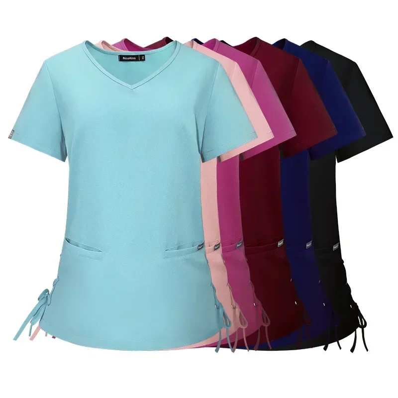 Uniforme médico de Hospital para mujer, conjunto de marca con patrón médico, uniformes médicos de diseñador, clínica Dental, Spa de belleza