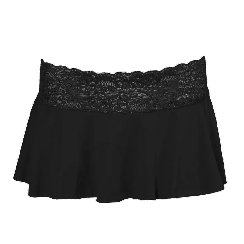 Rok Mini Renda Wanita Warna Solid Musim Panas Rok Pendek Seksi Rok Ultra Pendek Seksi Rok Renda Pesta Mode Baru 2024