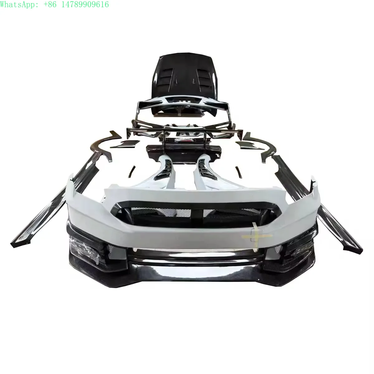 For  35 Upgrade Tp Style Carbon Fiber Body Kit Front and Rear Bumpers Hood Wheel Eyebrow Spoiler