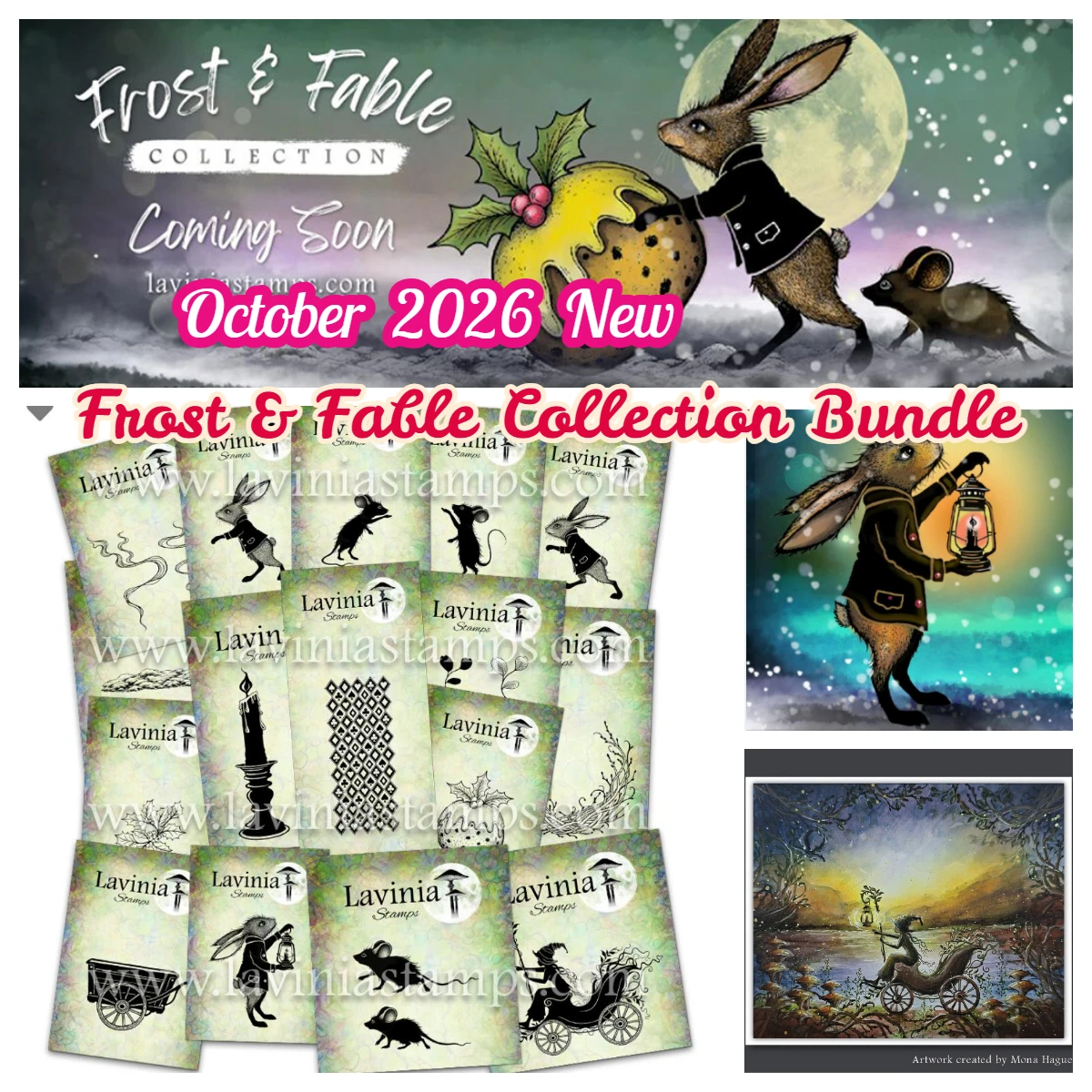October 2026 New Lavinia Frost & Fable Collection Bundle Stamps Set Dies Handmade Greeting Card Paper Craft Scrapbook Decoration