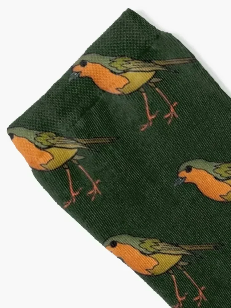Little robin bird Socks moving stockings aesthetic Christmas designer Ladies Socks Men's