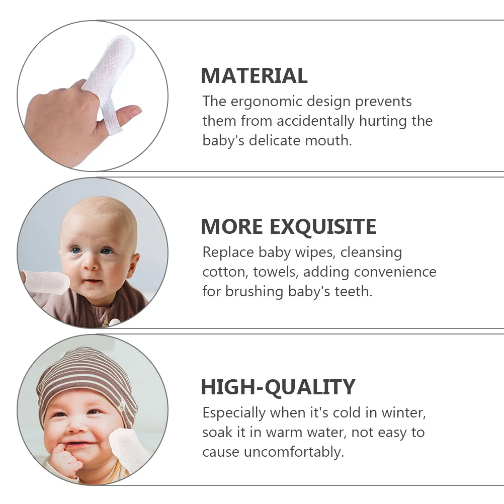 

30 шт. одноразовая детская зубная щетка на палец, марля, очиститель полости рта, очиститель для языка, зубов, салфетки, зубная щетка на палец, детская марля для полости рта