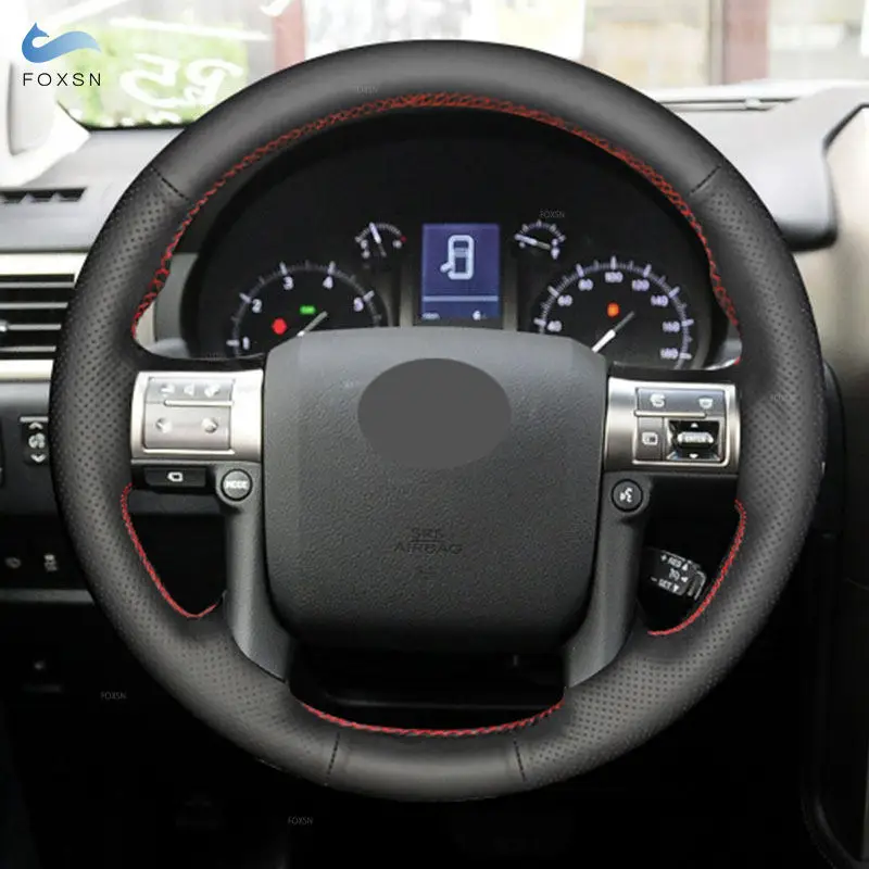 Perforated Microfiber Leather Car Interior Steering Wheel Cover For Lexus GX450 GX460 GX400 2014-2019 with Threads Needles