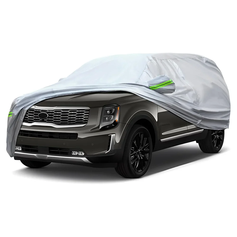 

Full Car Covers Fit SUV up 191-200 210T Taffeta fabric Universal Outdoor Thicked All Weather Sunshield Waterproof Snow Proof UV