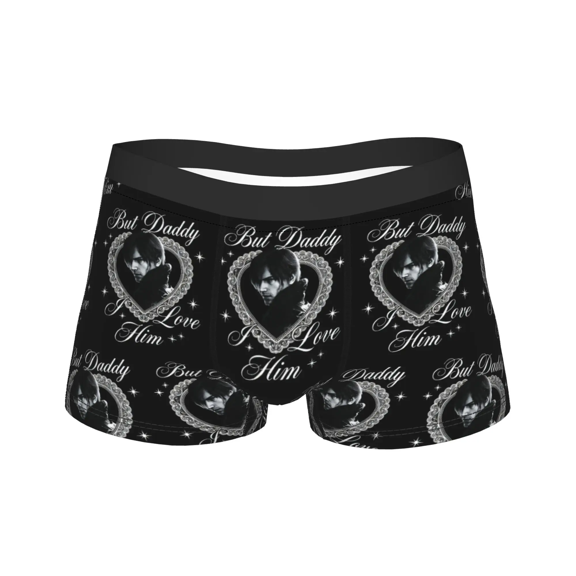 

Daddy I Love Him Leons Kennedy Men Underwear Boxer Briefs Shorts Panties Sexy Soft Underpants for Homme Plus Size