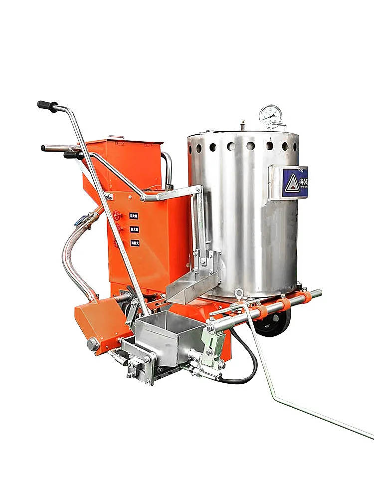 Hand-Pushed Oscillating Road Marking Machine New Construction Hot Melt Cold Spray Features Core Pump Engine