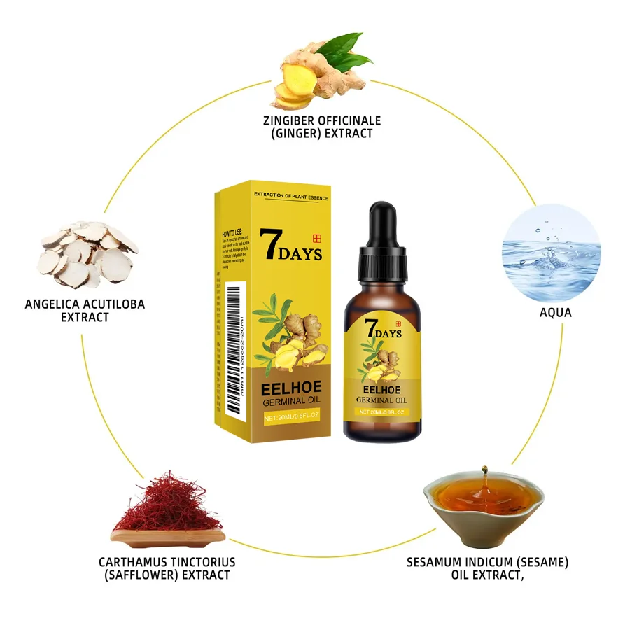 1 Minyak Rambut Jahe dan Serum Rambut Biotin, Pijat Rambut Jahe Bergizi 7 Hari untuk Semua Jenis Rambut, Pelembab, Valentin Sempurna