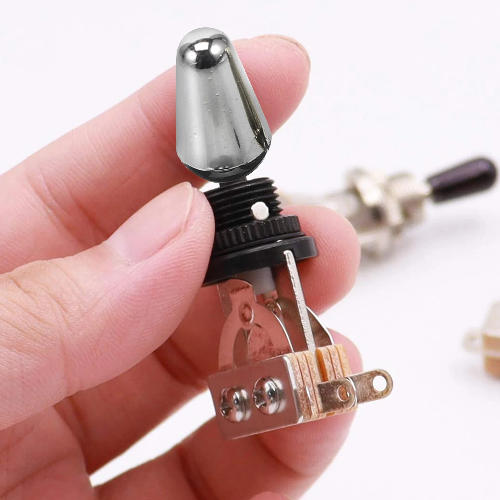 

6Pcs Guitar Toggle Caps 35mm Diameter Thread Size Durable Synthetic Plastic Easy Install Electric Guitar Parts