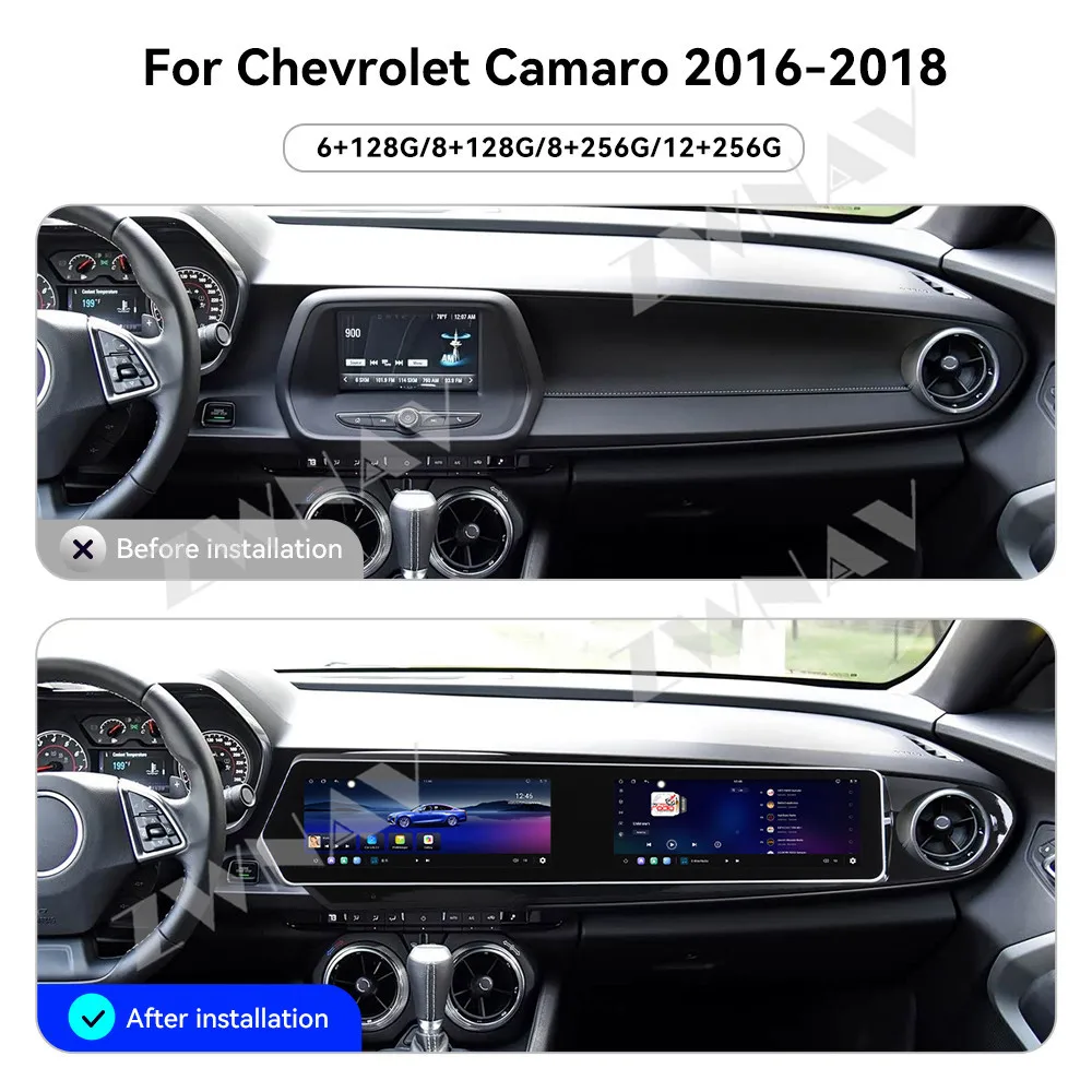 Android 15 GPS Navigation CarPlay Dual 12.3 