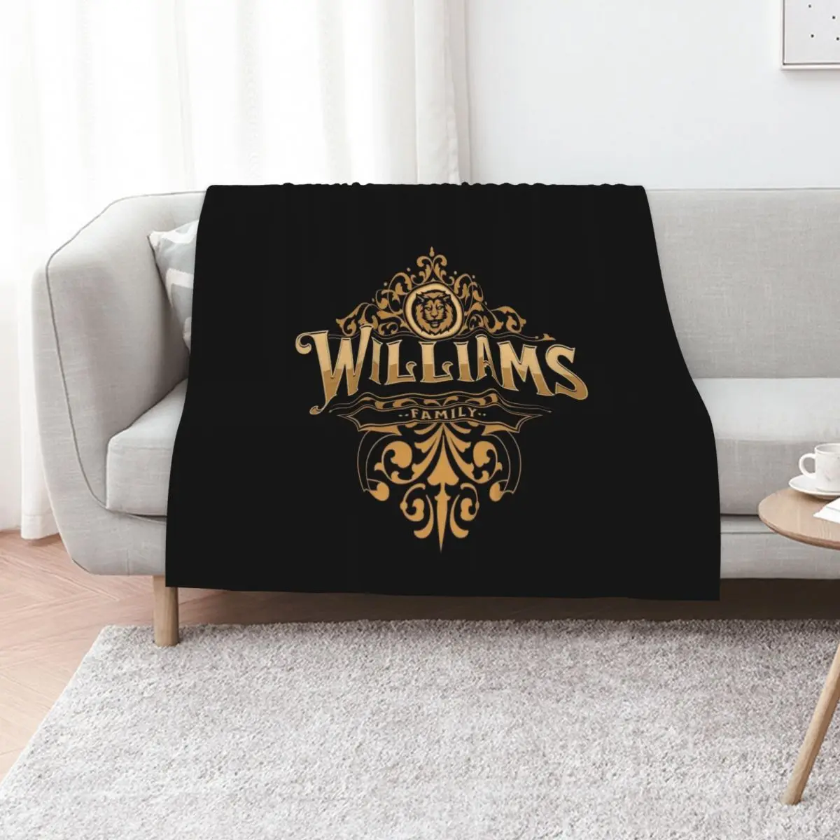 Williams Family Coat of Arms or Crest Williams Throw Blanket Quilt Summer Beddings Travel Decoratives Polar Blankets