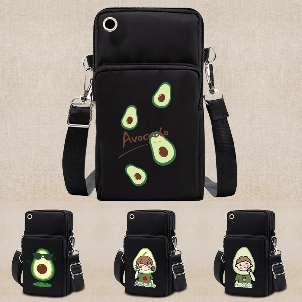 Small Shoulder Bags Women Mobile Phone Bags Mini Female Messenger Purse Lady Wallet Avocado Print 2022 CrossBody Bag Wrist Pack