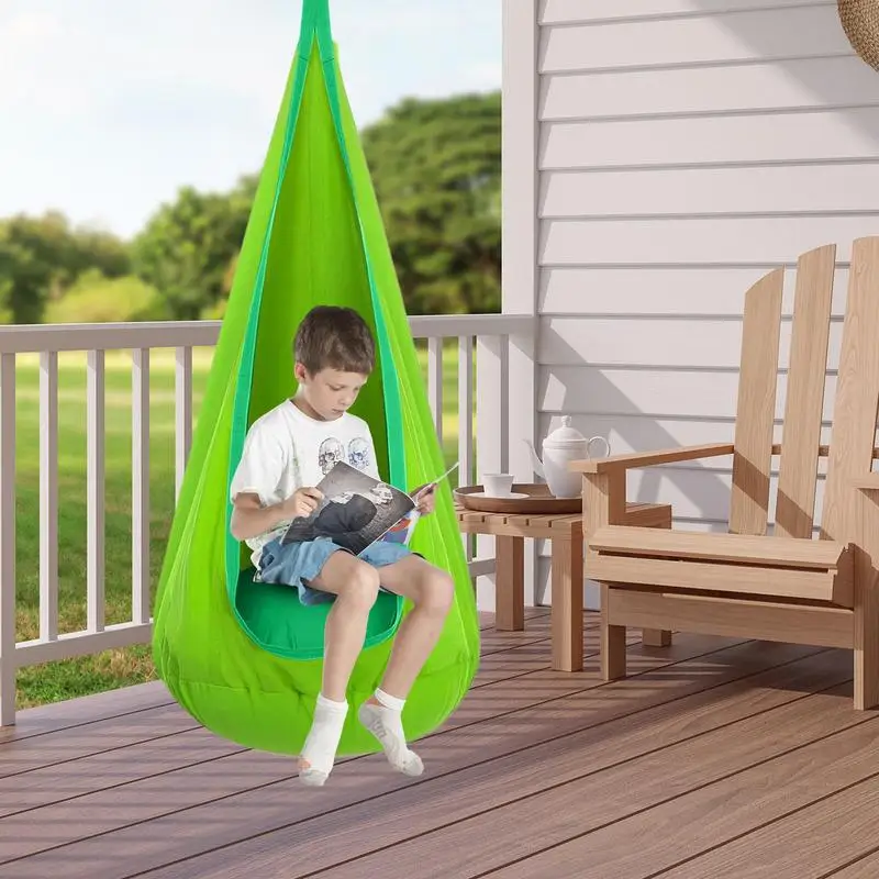 

Kids Pod Swing Seat Creative Portable Swing Seat Indoor Courtyard Rest Tool With Inflatable Cushion Play Tent House For Indoor