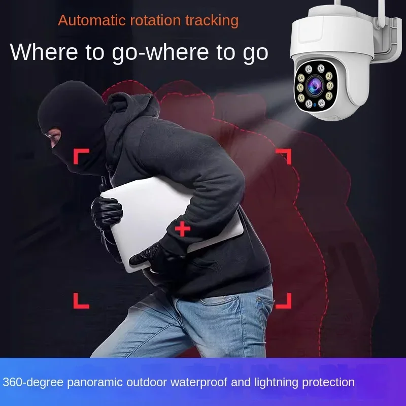 ANSVICAM 5MP Wifi PTZ Camera Outdoor 10X Zoom Security IP Camera Color Night Vision Two-way Audio Human Motion Detection Tuya