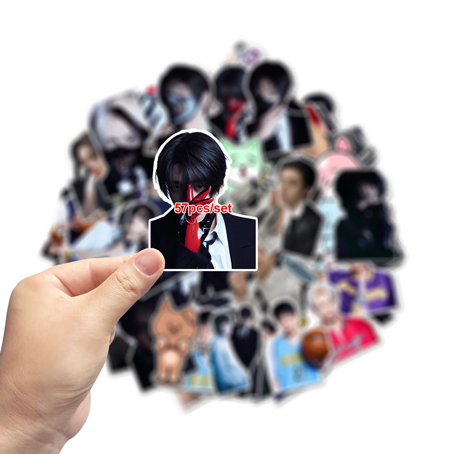 

500Pcs Waterproof KPOP Stickers DIY Making Supplies Kpop Album Merch For Notebook Skateboard Water Bottle Decor