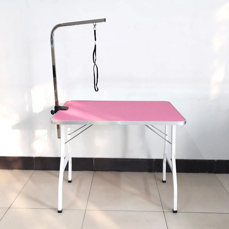 LIZE PET Height Adjustable Foldable Pet Grooming Table Arm with Clamp Stainless Steel Dog Grooming Loop Noose and Tool