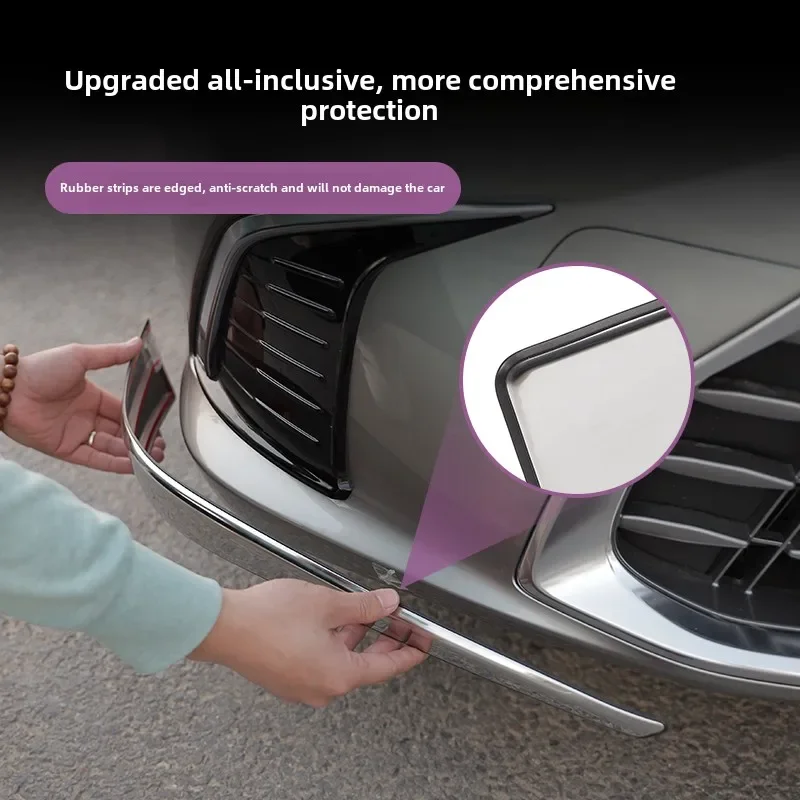 Front bumper bright strip wrap corner anti-collision and anti-rub trim bright strip accessories For Lexus ES200/250/260/300h