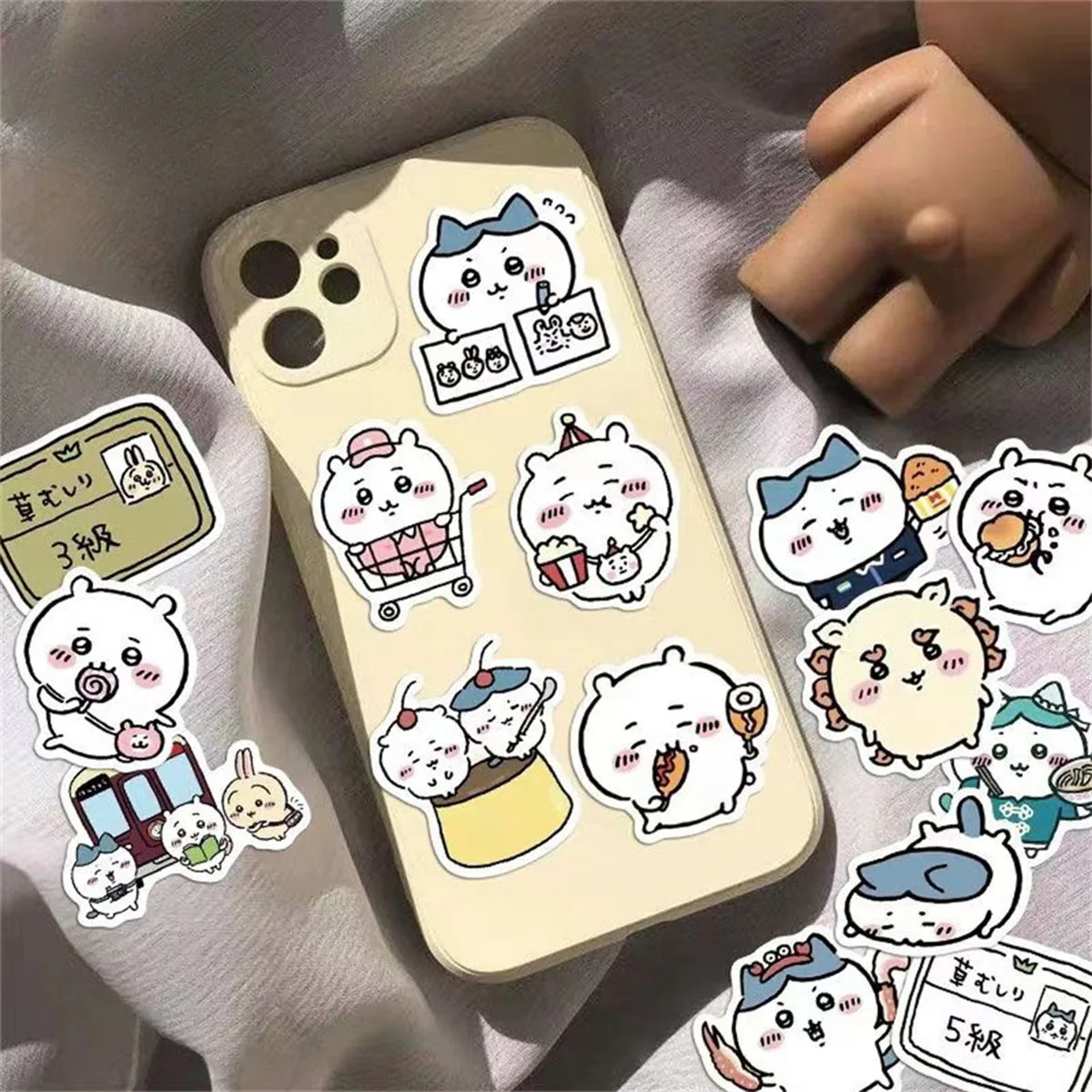 60/100 قطعة Kawaii Jiikawa ملصقات الكرتون الزخرفية مكتب الكمبيوتر المحمول سجل القصاصات الأمتعة القرطاسية لطيف الكتابة على الجدران ملصق هدية #4