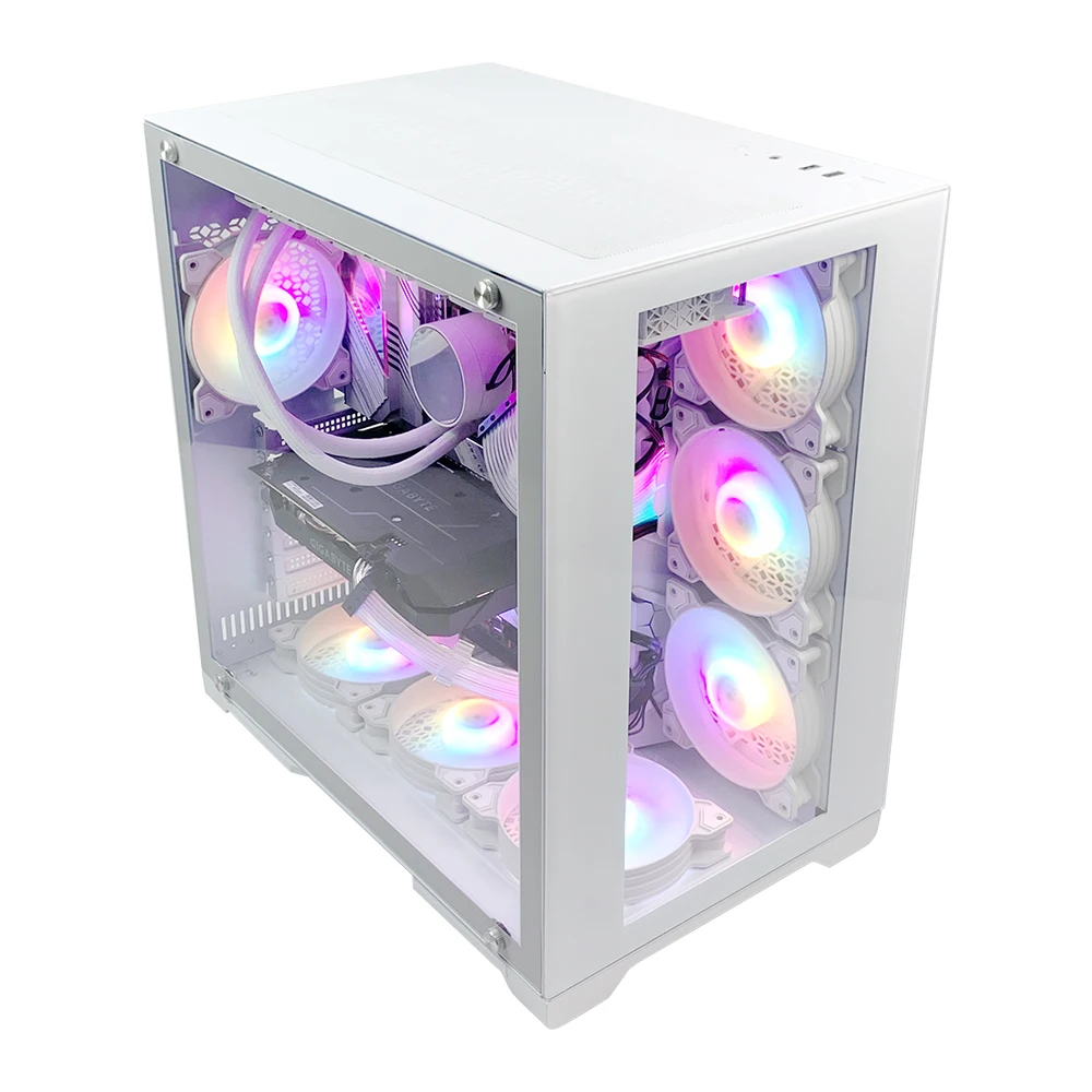 

New Design Wholesale Computer Gaming Case PC Case Gamer Most Popular High Quality Cool Gaming PC Desktop Computer Gaming Color C