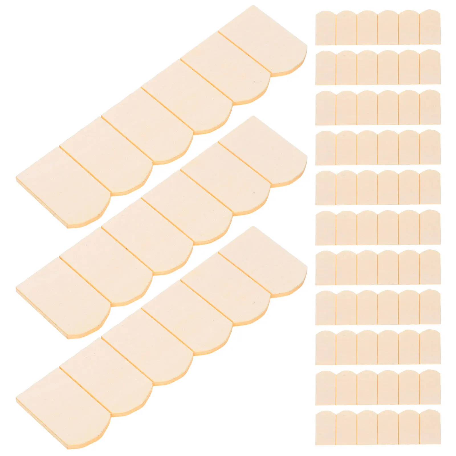 

48Pcs Wooden Roof Shingles - Mini Roof Tile Set for Dollhouse DIY Projects - Natural Finish Craft Tiles for Tiny House and
