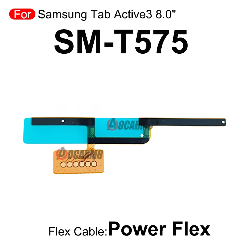 1Pcs Power On/Off Volume Flex Cable Replacement Part For Samsung Galaxy Tab Active 2 3 Active3 SM- T575 T395