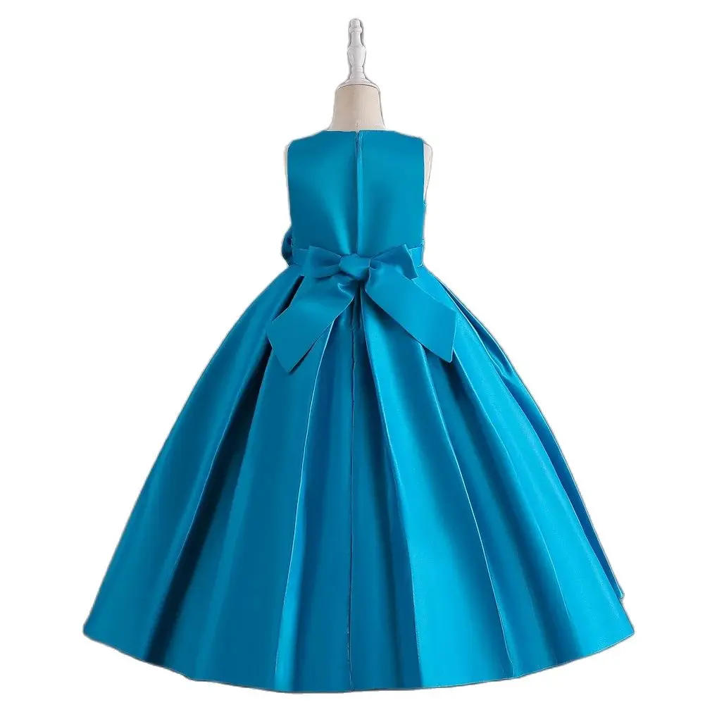 Kids Elegant Long Dress for Young Girl Evening Party Prom Gown Children\'s Performance Christmas Clothes 4 6 8 10 12 Years