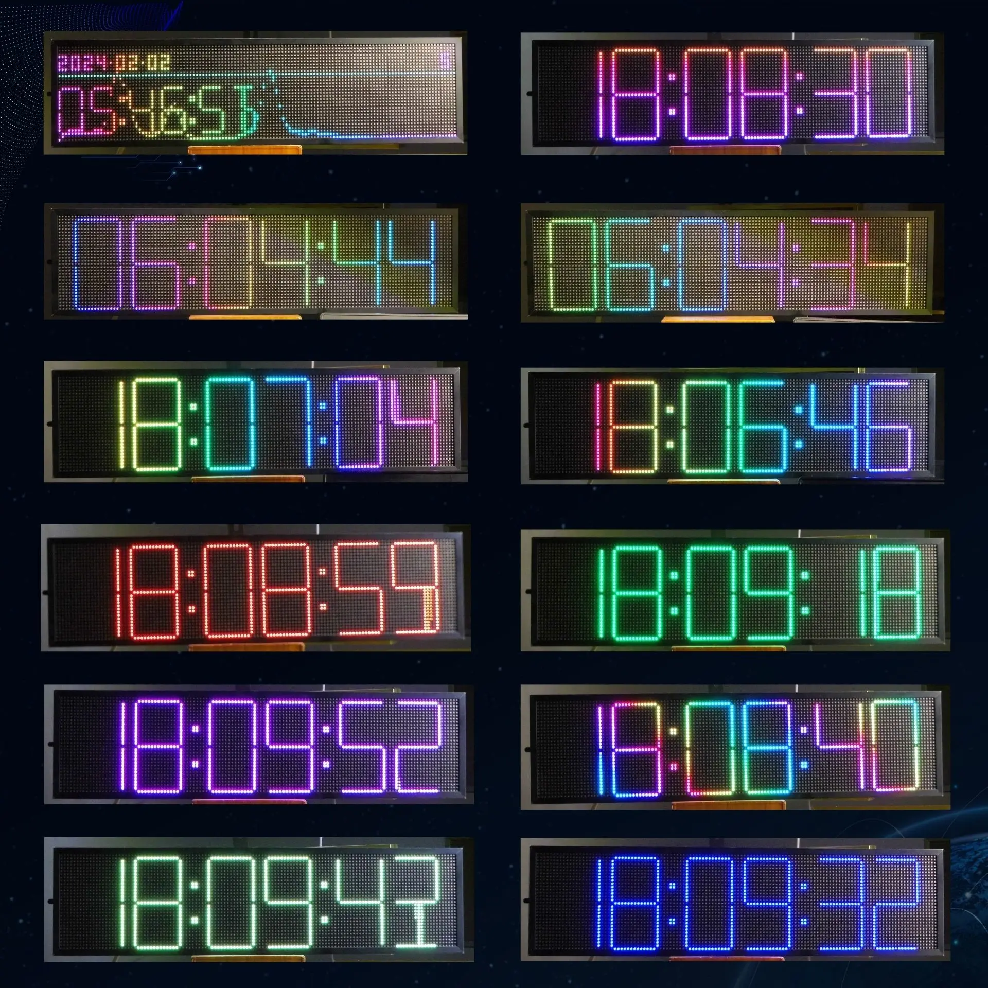 Lámpara de ritmo de pantalla de espectro, decoración de escritorio, reloj de Internet, ambiente musical, Control de voz, medidor de nivel VU analógico