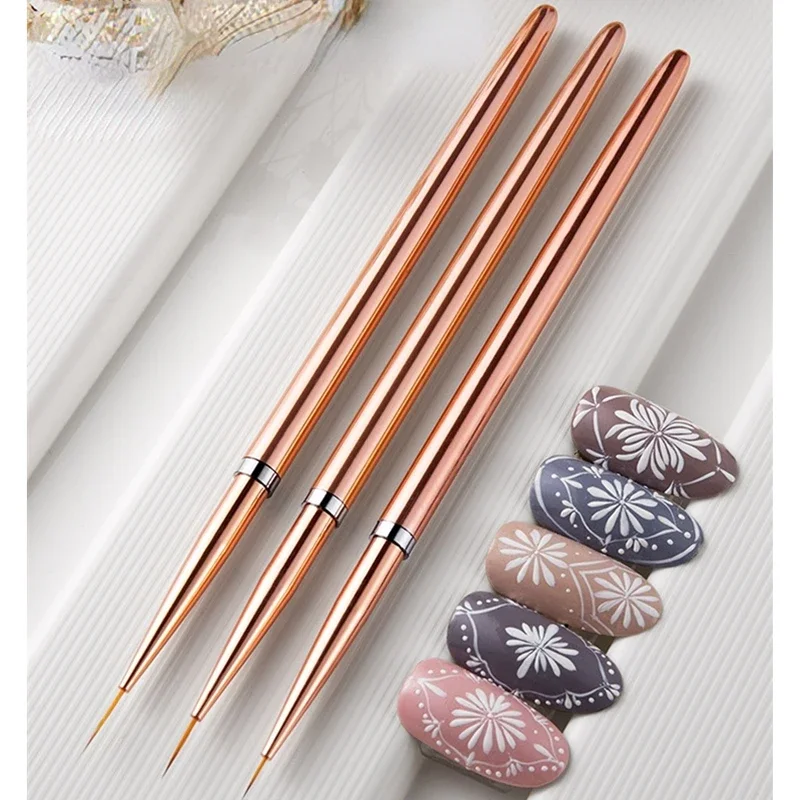 Nail Art Liner Brushes Set Elongated Lines Striping Drawing UV Gel Painting Nail Design Pen Professional Manicure Tool 네일