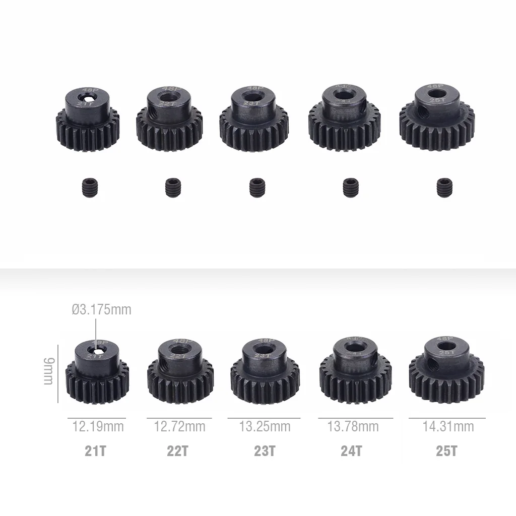 48DP 3.175mm 14T 15T 18T 19T 20T 24T 26T 28T 30T 33T 36T 38T 39T 40T 13T- 41T metalowy silnik z zębatką biegów stalowa przekładnia do samochodu 1/10