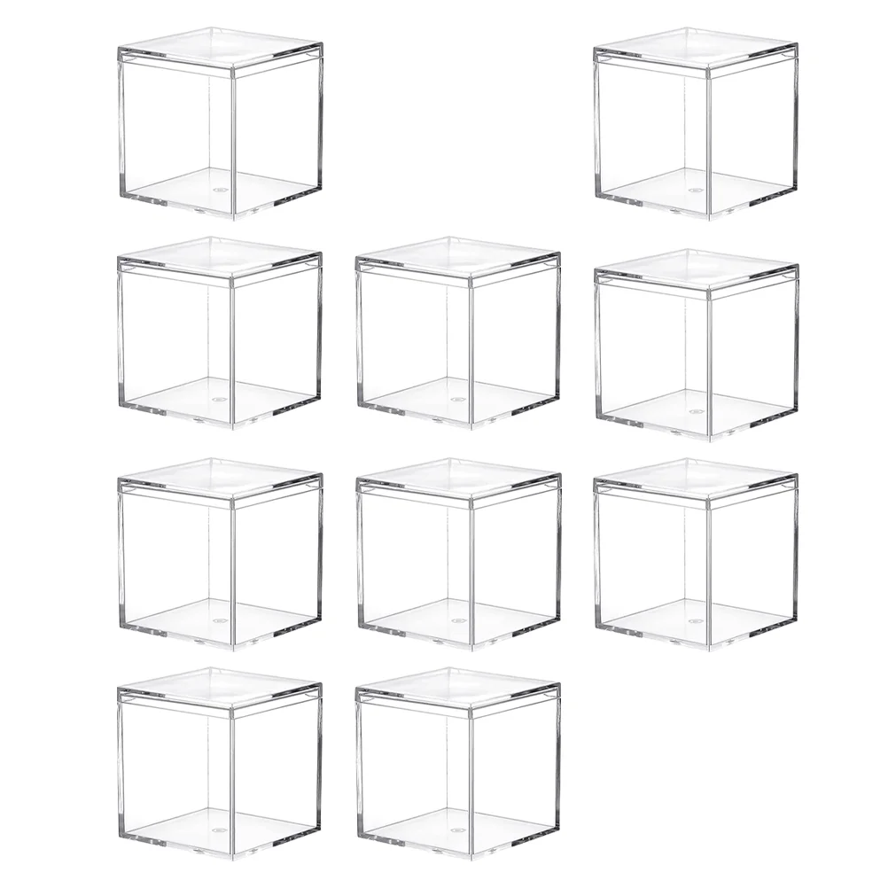 Sugar Cube Container Packing Box Cookie Containers for Gift Giving Happy Candy Acrylic