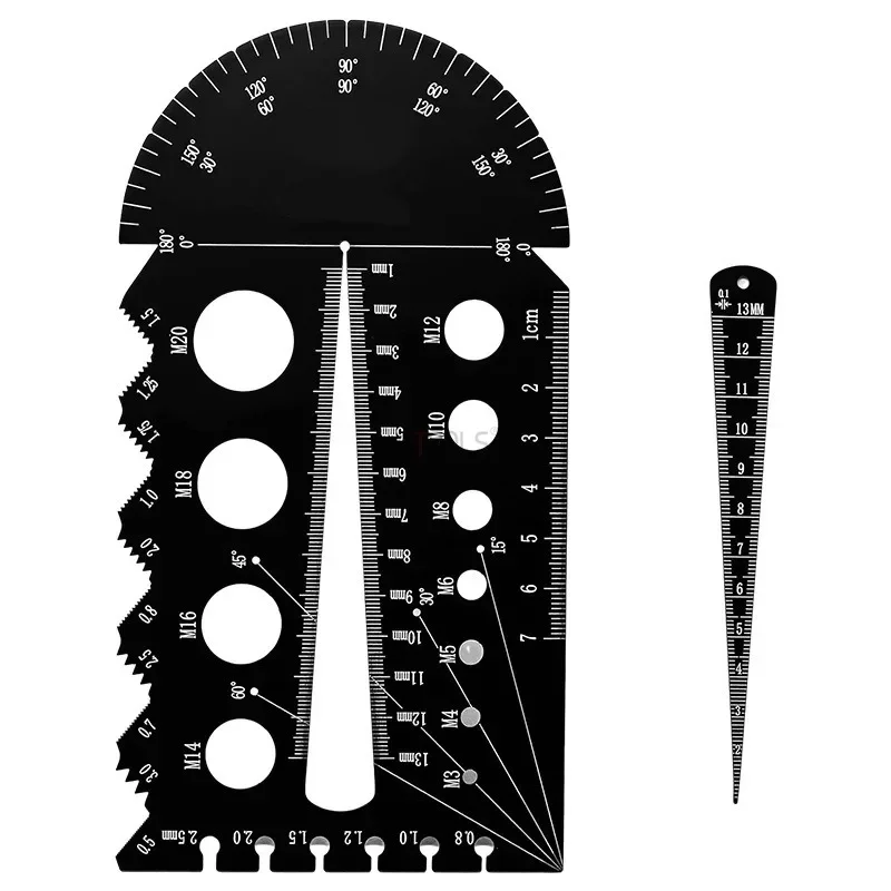 Imagem -03 - Portátil Durável Thread Checker Medidores Ferramenta de Medição Thread Metric Polegada Medição Tester Verificação Nut Thread Gauge