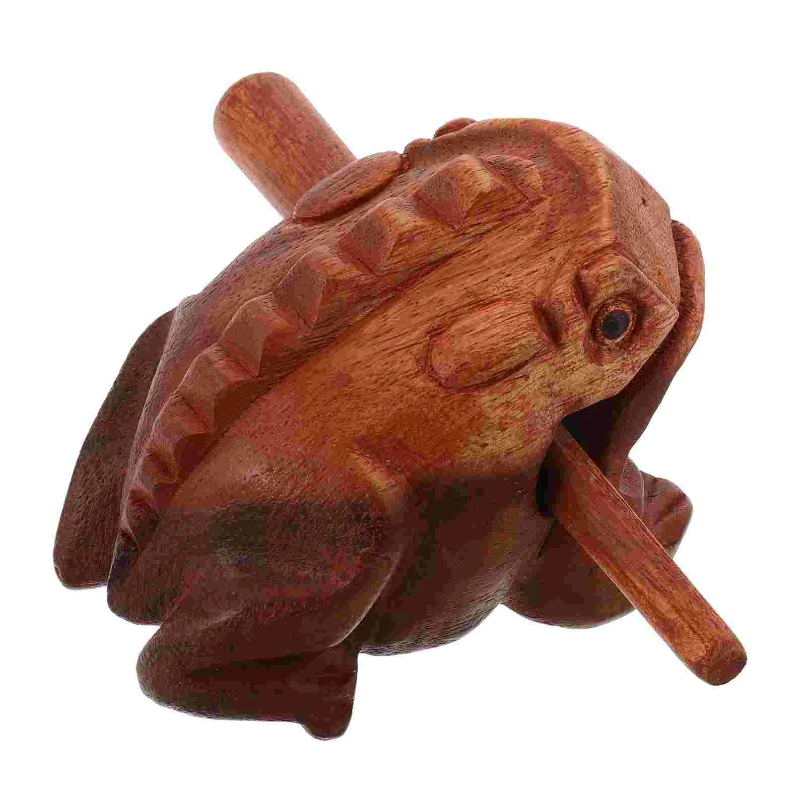 Hooters Animal Instruments Wooden Frog Lucky Musical Percussion Desk Figurines Accessories Toad