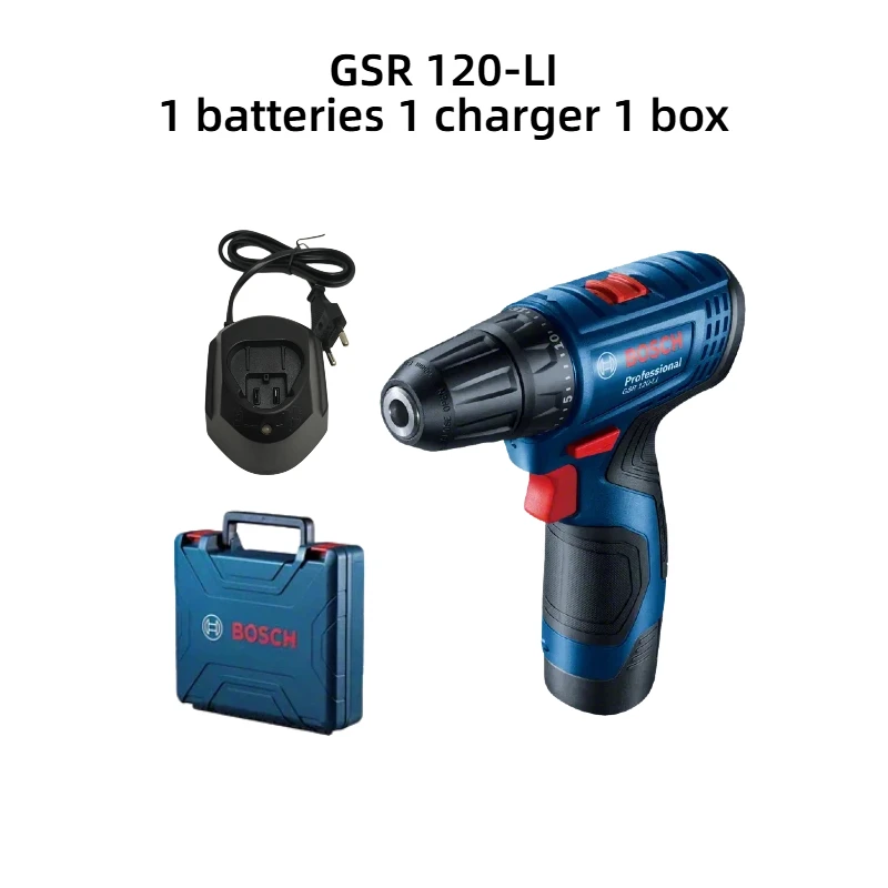 Original Bosch Electric Drill GSR 120-LI 12V Rechargeable Cordless Electric Drill Multi-function Home DIY Screwdriver Power Tool