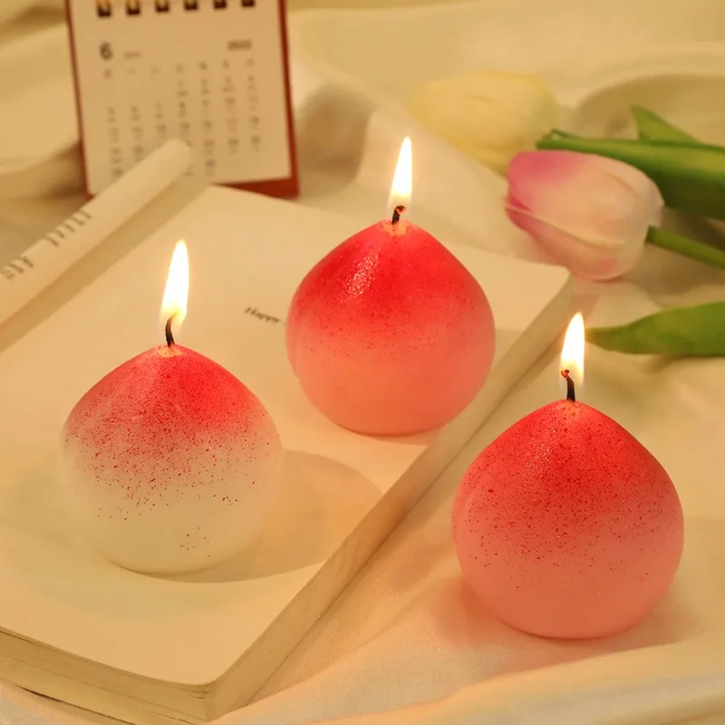 1/2PCS Pfirsich Form Duftkerze Haushalt Kreative Simulation Obst Duft Souvenir Kerze Ornament Geburtstag Geschenk