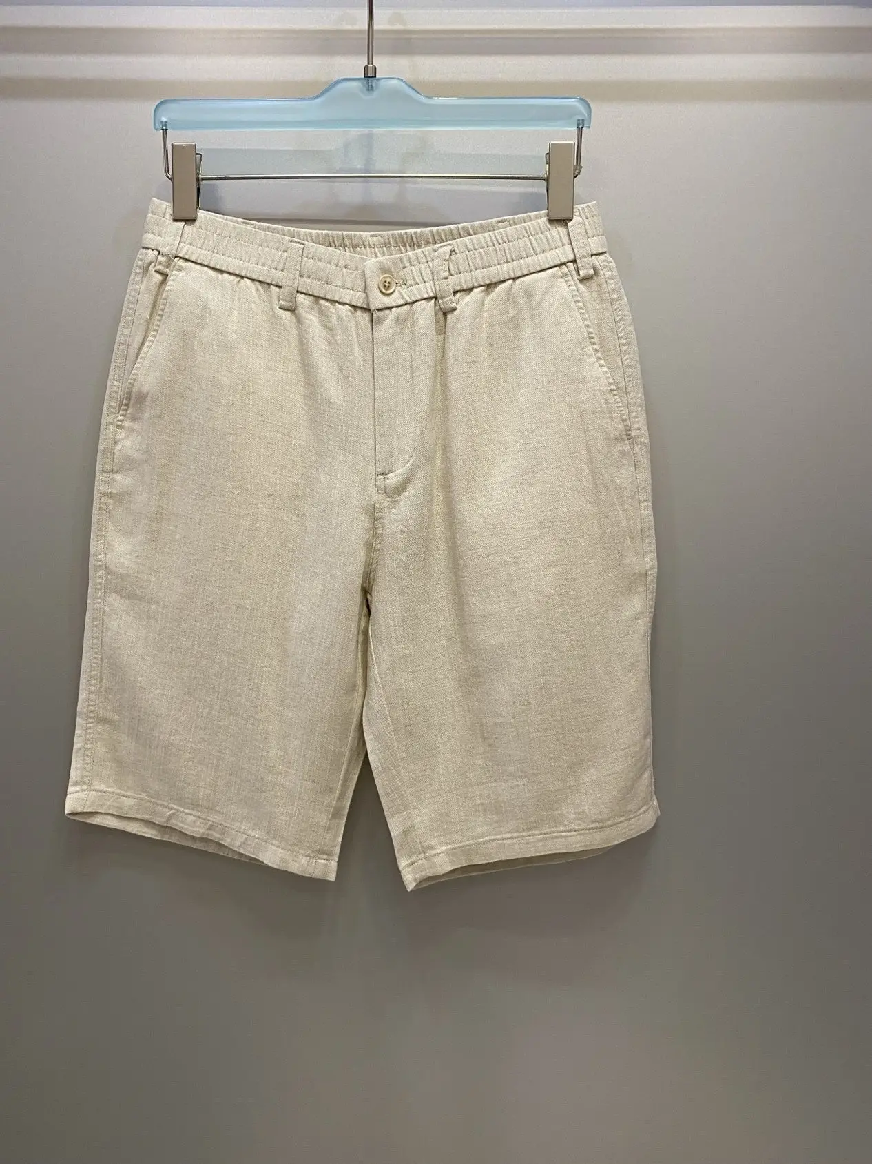 BC old money wind summer linen blend mid-waist straight five-point pants men's casual shorts