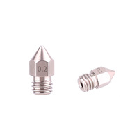 3D Printer Accessories 1.75 3mm Filament Extruder Nozzle Silver Stainless Steel 0.3 0.5 For Bambu Lab Creality Flsun