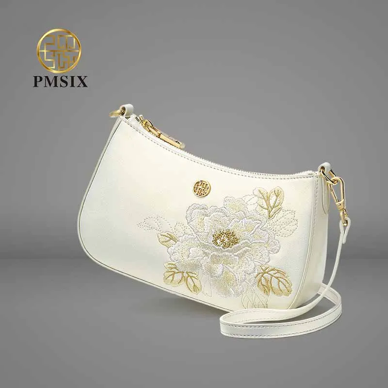 Luxury handbags women bags designer  High quality Cowhide shoulder bag Vintage Floral Printin Cross-body bags